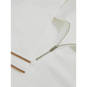 REISS Zain Textured Half-Zip Tipped Polo Shirt